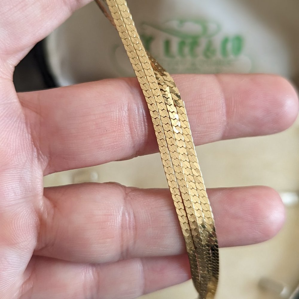 14k Solid Gold 24.25" Chain Necklace, 8.49g